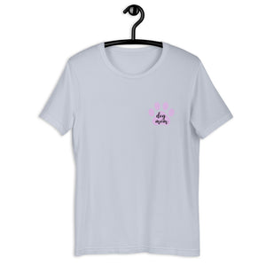 Dog mom purple paw Short-Sleeve Unisex T-Shirt, gift for her, mothers day