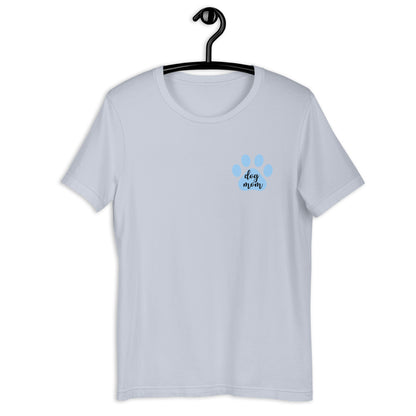 Dog mom blue paw Short-Sleeve Unisex T-Shirt, gift for her, mothers day