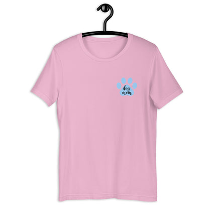 Dog mom blue paw Short-Sleeve Unisex T-Shirt, gift for her, mothers day