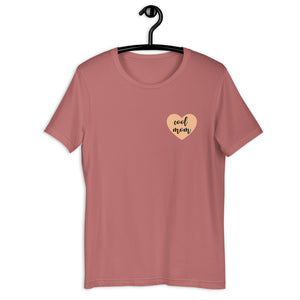 Cool mom orange heart Short-Sleeve Unisex T-Shirt, gift for her, mothers day