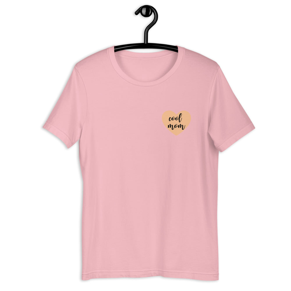 Cool mom orange heart Short-Sleeve Unisex T-Shirt, gift for her, mothers day