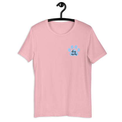 Dog mom blue paw Short-Sleeve Unisex T-Shirt, gift for her, mothers day