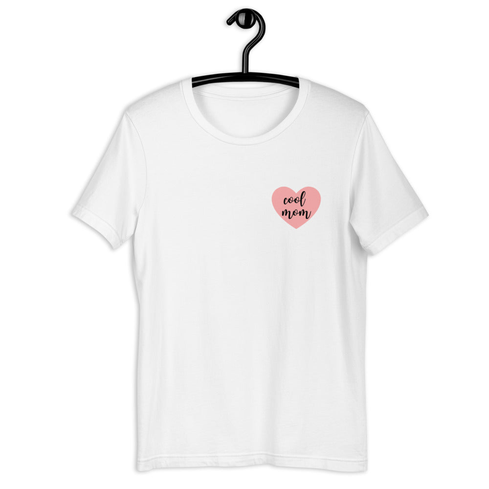 Cool mom pink heart Short-Sleeve Unisex T-Shirt, gift for her, mothers day