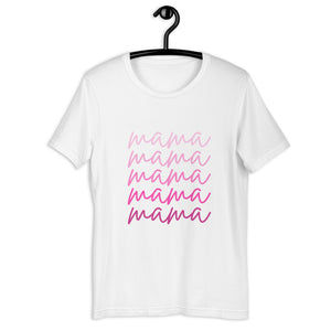 Pink script mama Short-Sleeve Unisex T-Shirt, gift for her, mothers day