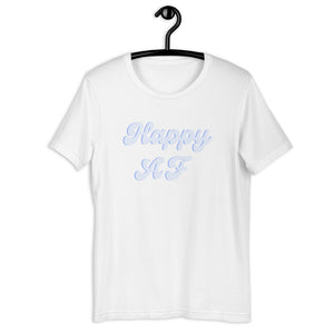 Blue Happy AF Short-Sleeve Unisex T-Shirt