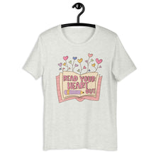 Load image into Gallery viewer, Read Your Heart Out Teacher T-shirt, Spring Teacher Shirt, Valentines Day Teacher Shirt, Teacher Gift, Teacher Valentines Gift
