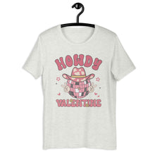 Load image into Gallery viewer, Howdy Valentine T,-shirt Retro Valentines Shirt, Funny Western Valentines Shirt, Country Shirt, Gift for Her
