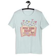 Load image into Gallery viewer, Read Your Heart Out Teacher T-shirt, Spring Teacher Shirt, Valentines Day Teacher Shirt, Teacher Gift, Teacher Valentines Gift
