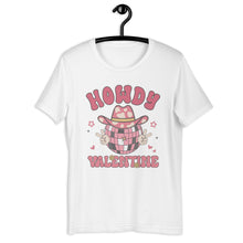 Load image into Gallery viewer, Howdy Valentine T,-shirt Retro Valentines Shirt, Funny Western Valentines Shirt, Country Shirt, Gift for Her
