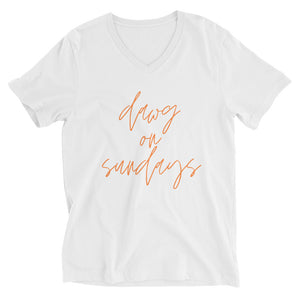 Dawg on sundays Unisex Short Sleeve V-Neck T-Shirt, Cleveland shirt, Cleveland browns, football shirt, football season