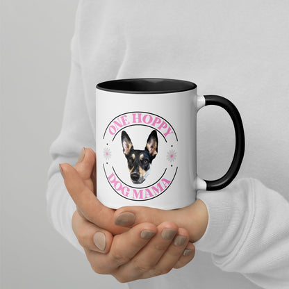 Personalized Pet Photo One Hoppy Dog Mom Colored Mug, Custom Mug, Dog Lover Mug, Spring Mug, Dog Lover Gift