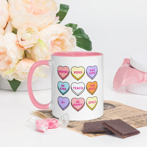 Conversation Hearts Teacher Pretty Mug, Teacher Valentine, Valentines Mug, Funny Valentines Mug, Gift for Her