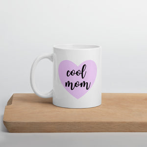 Cool mom Purple Heart mug, mothers day gift, gift for her, cute mug