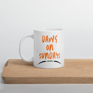 Dawg on sundays mug, Cleveland mug, football mug, football season