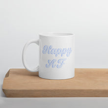 Load image into Gallery viewer, Blue happy af mug, cute mug, happy mug, positivity
