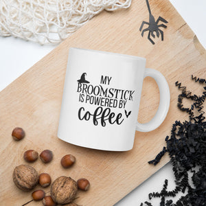 My Broomstick Is Powered By Coffee Halloween Mug, Witch Mug, Spooky mug