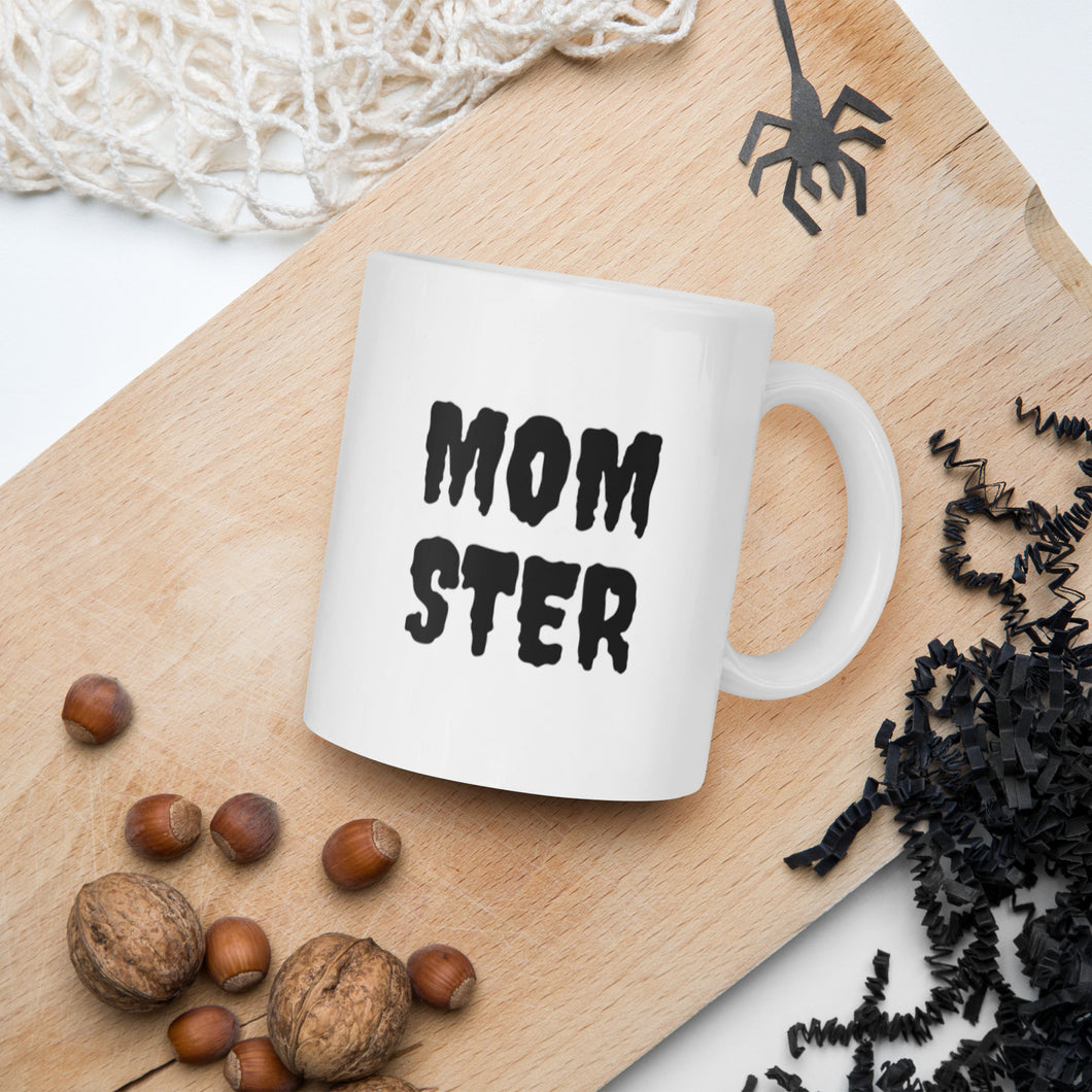 Momster mug, halloween mug, mama mug, mom mug, gift for her, spooky mug