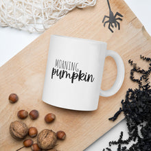 Load image into Gallery viewer, Morning Pumpkin Mug, fall lover, fall mug
