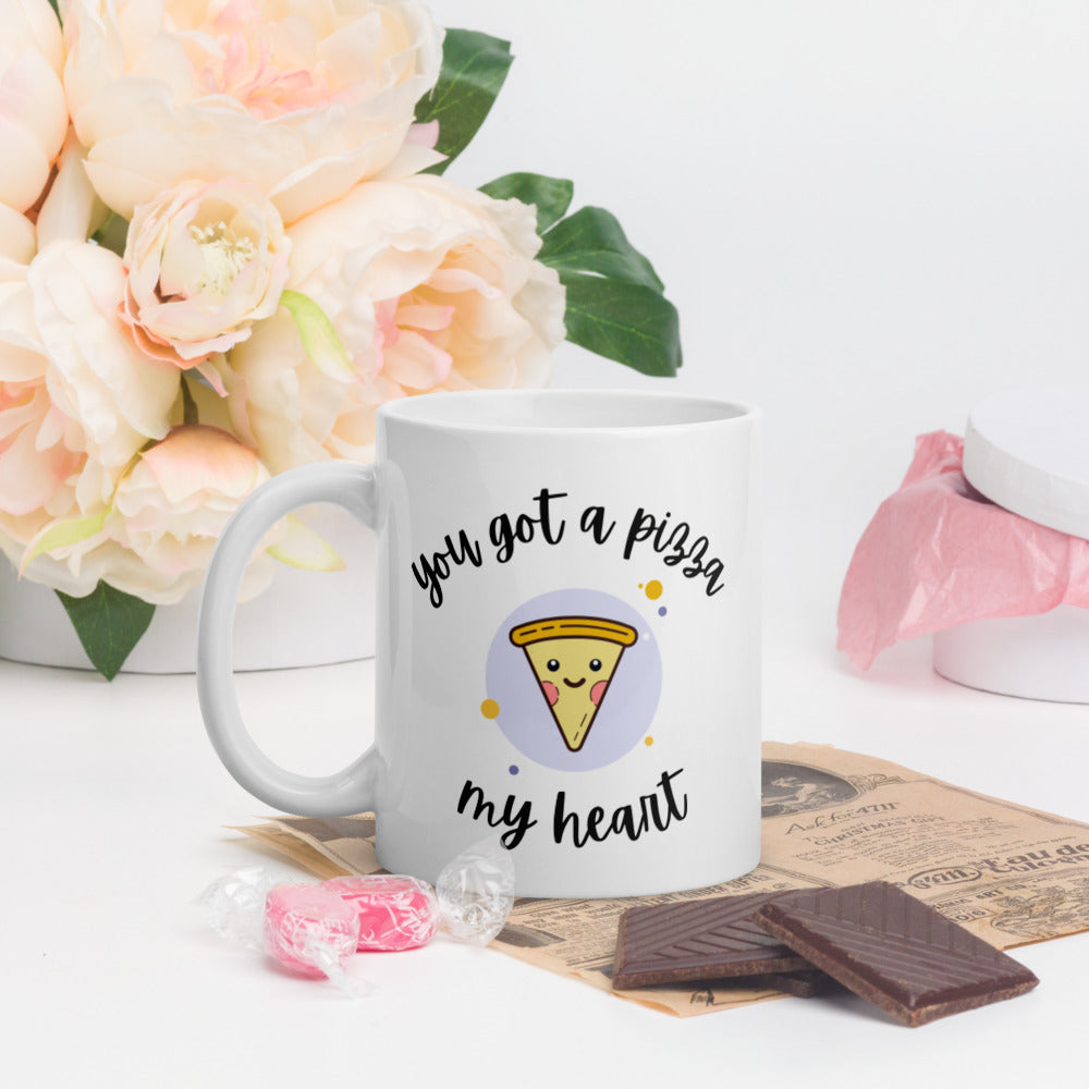 You got a pizza my heart Mug, valentines day, love mug, love pun, punny mug