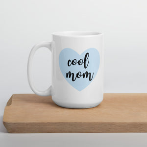 Cool mom blue heart mug, mothers day gift, gift for her, cute mug, boy mom