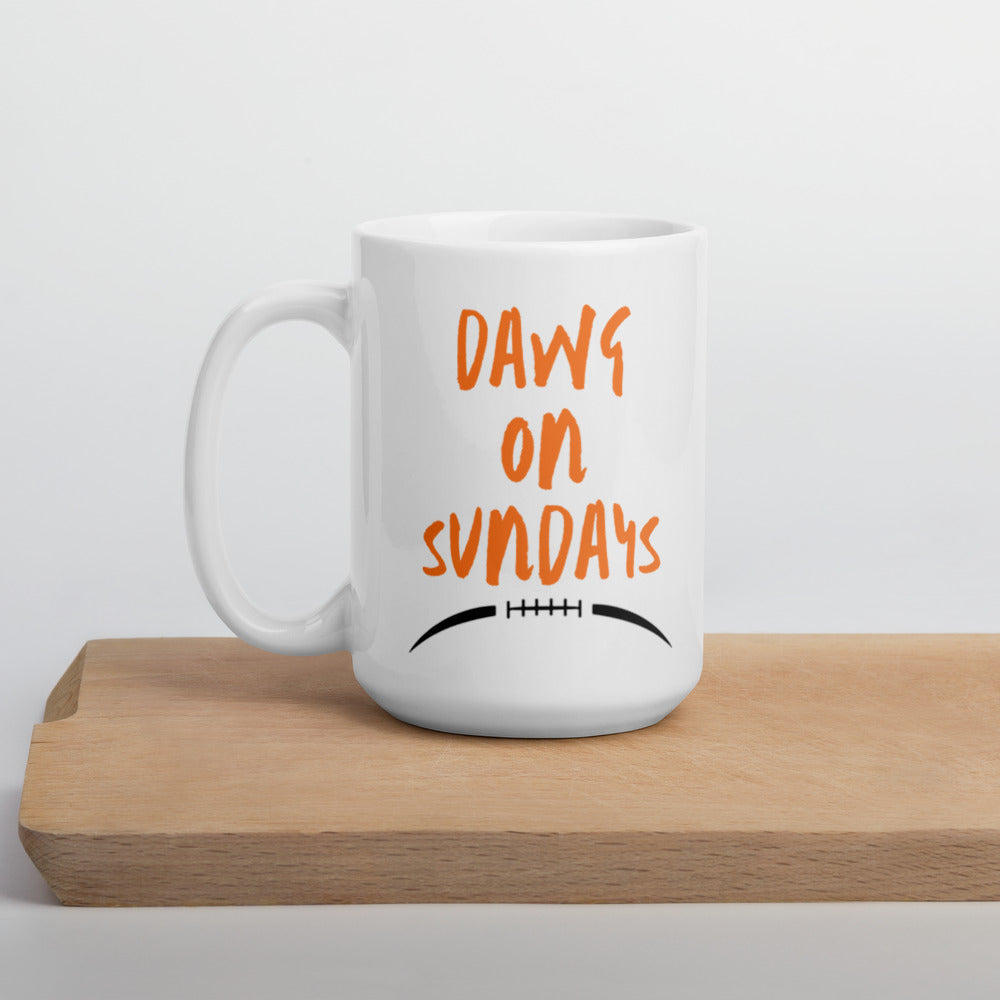Dawg on sundays mug, Cleveland mug, football mug, football season