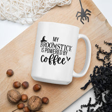 Load image into Gallery viewer, My Broomstick Is Powered By Coffee Halloween Mug, Witch Mug, Spooky mug
