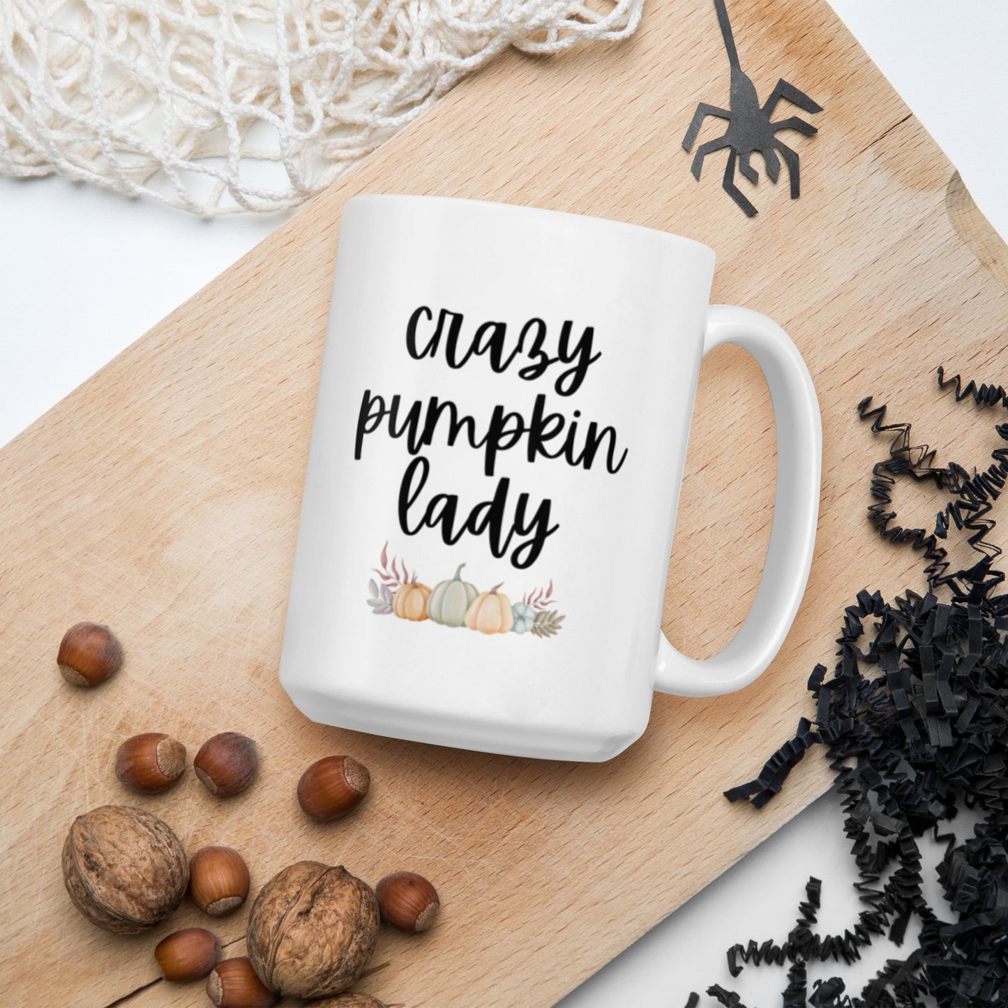 Crazy Pumpkin Lady Mug, fall lover mug