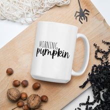 Load image into Gallery viewer, Morning Pumpkin Mug, fall lover, fall mug
