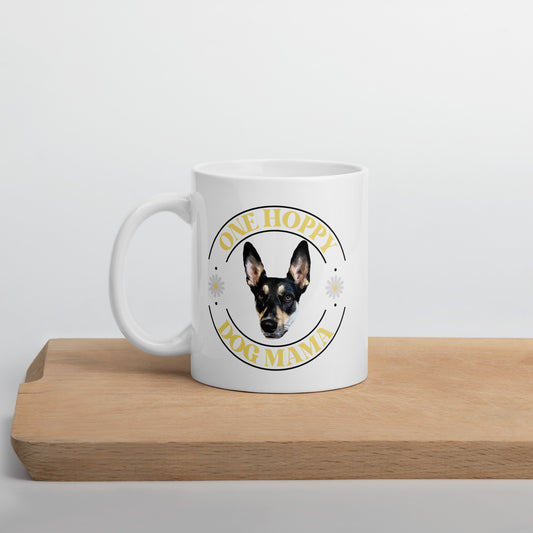 Personalized Pet Photo One Hoppy Dog Mom Mug, Custom Mug, Dog Lover Mug, Spring Mug, Dog Lover Gift