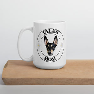 Personalized Pet Photo Pet Name's Mom With Daisies Mug, Custom Mug, Dog Lover Mug, Spring Mug, Dog Lover Gift