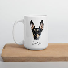 Load image into Gallery viewer, Personalized Pet Photo Pet Name Mug, Custom Mug, Dog Lover Mug, Spring Mug, Dog Lover Gift
